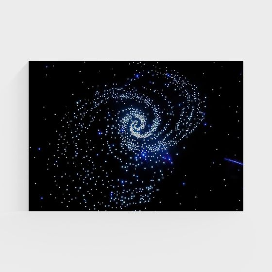 Cosmic Eye 3D Model - A Mystical Vortex in the Night Sky