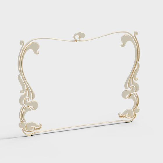 Elegant Scroll Frame 3D model
