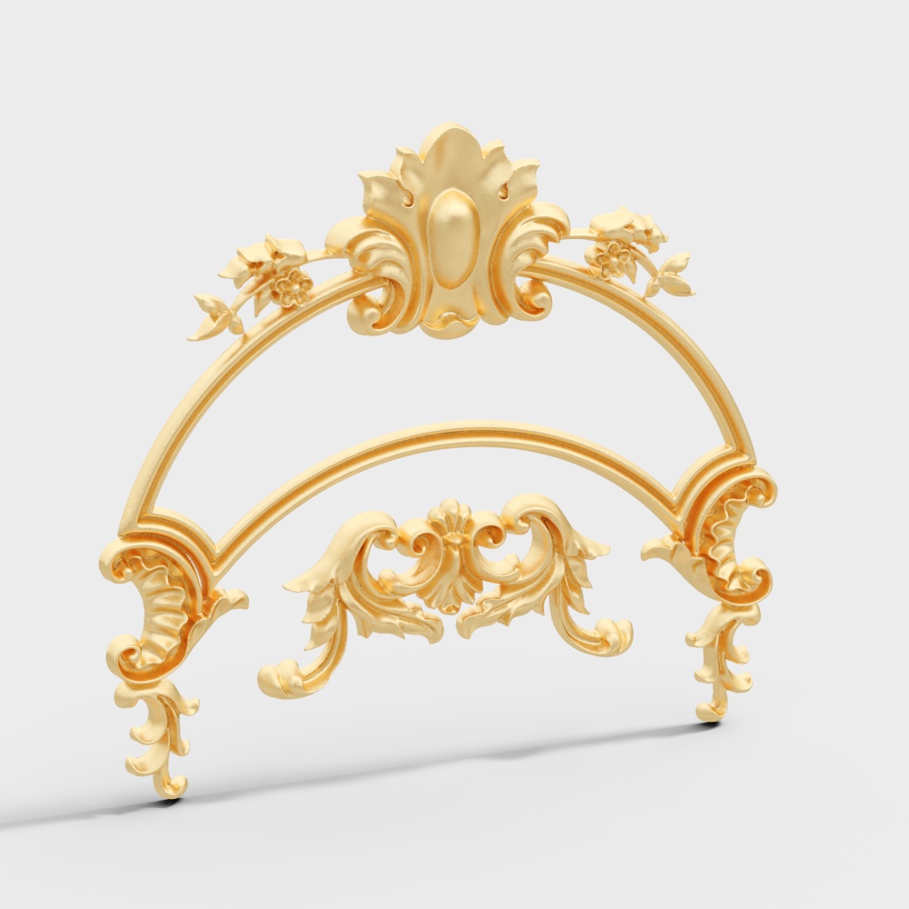 gold carving pattern wall decoration baroque rococo greek column