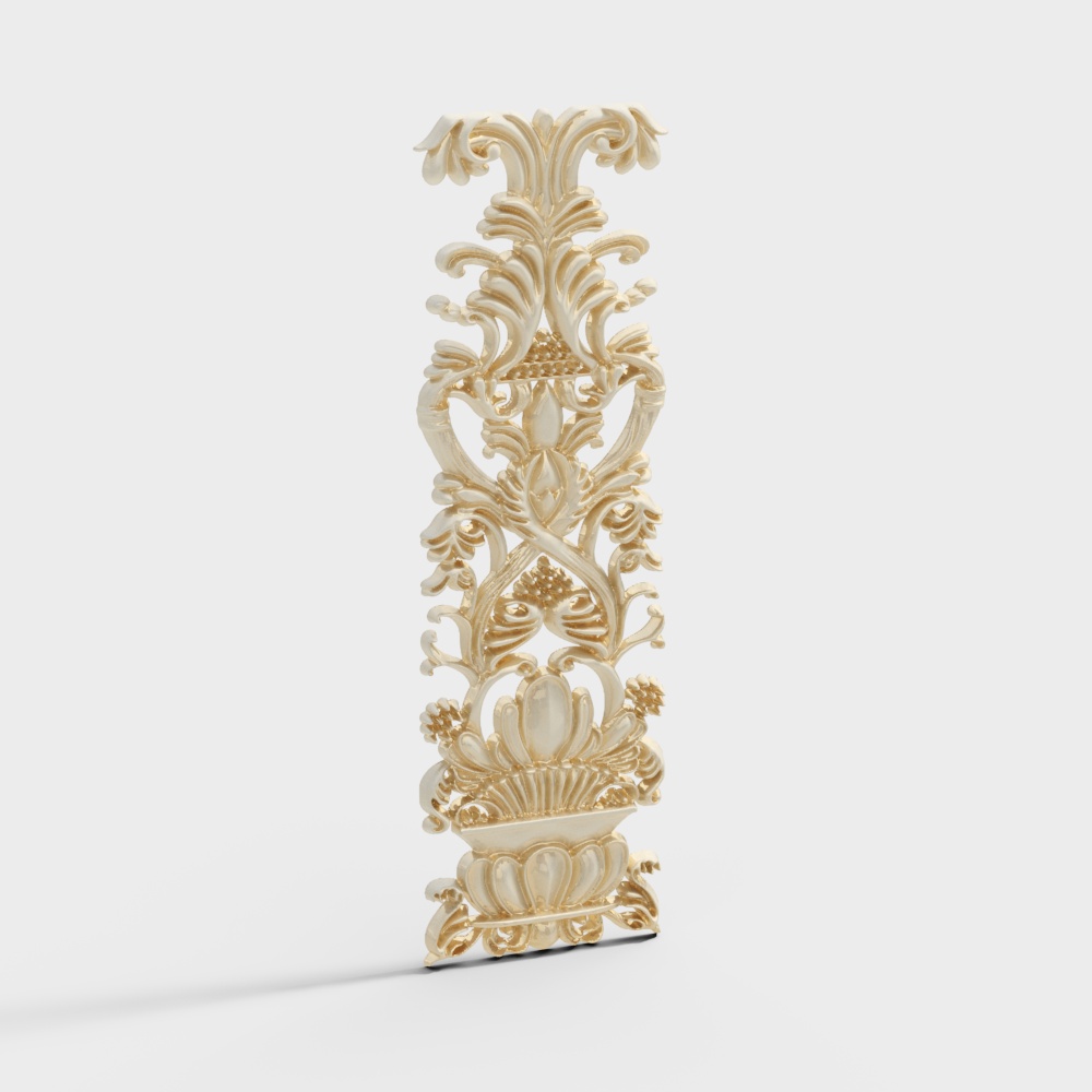 gold carving pattern wall decoration baroque rococo greek column