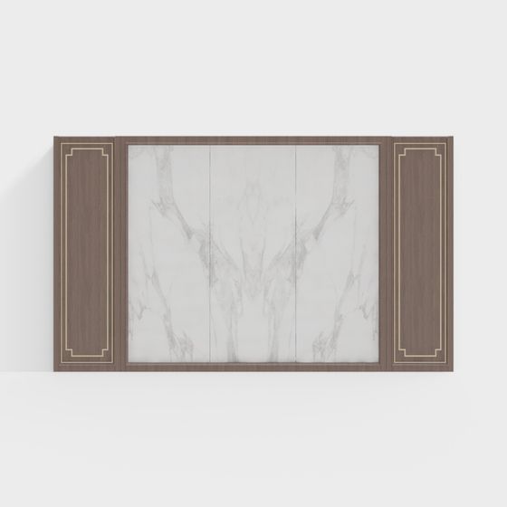Elegant Marble Screen 3D model
