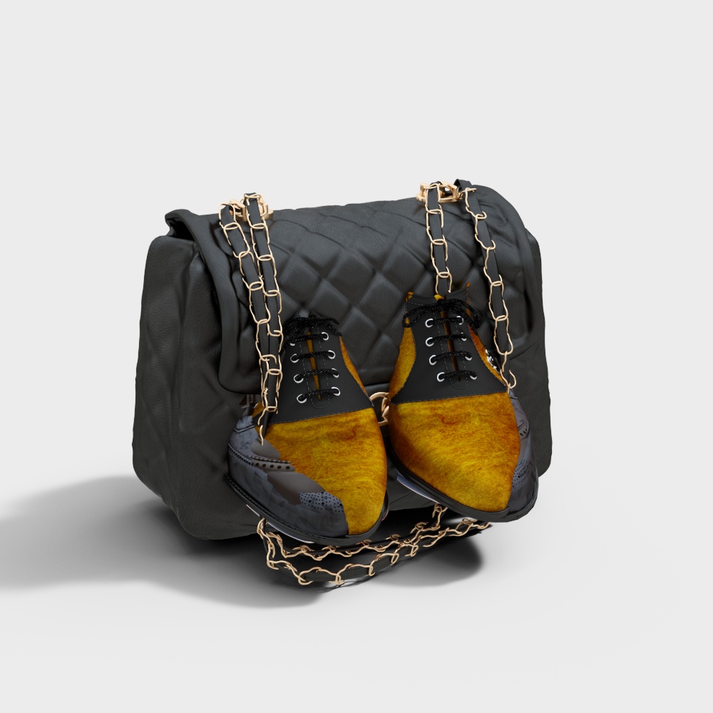 clothes model shoes hat bag gloves towel