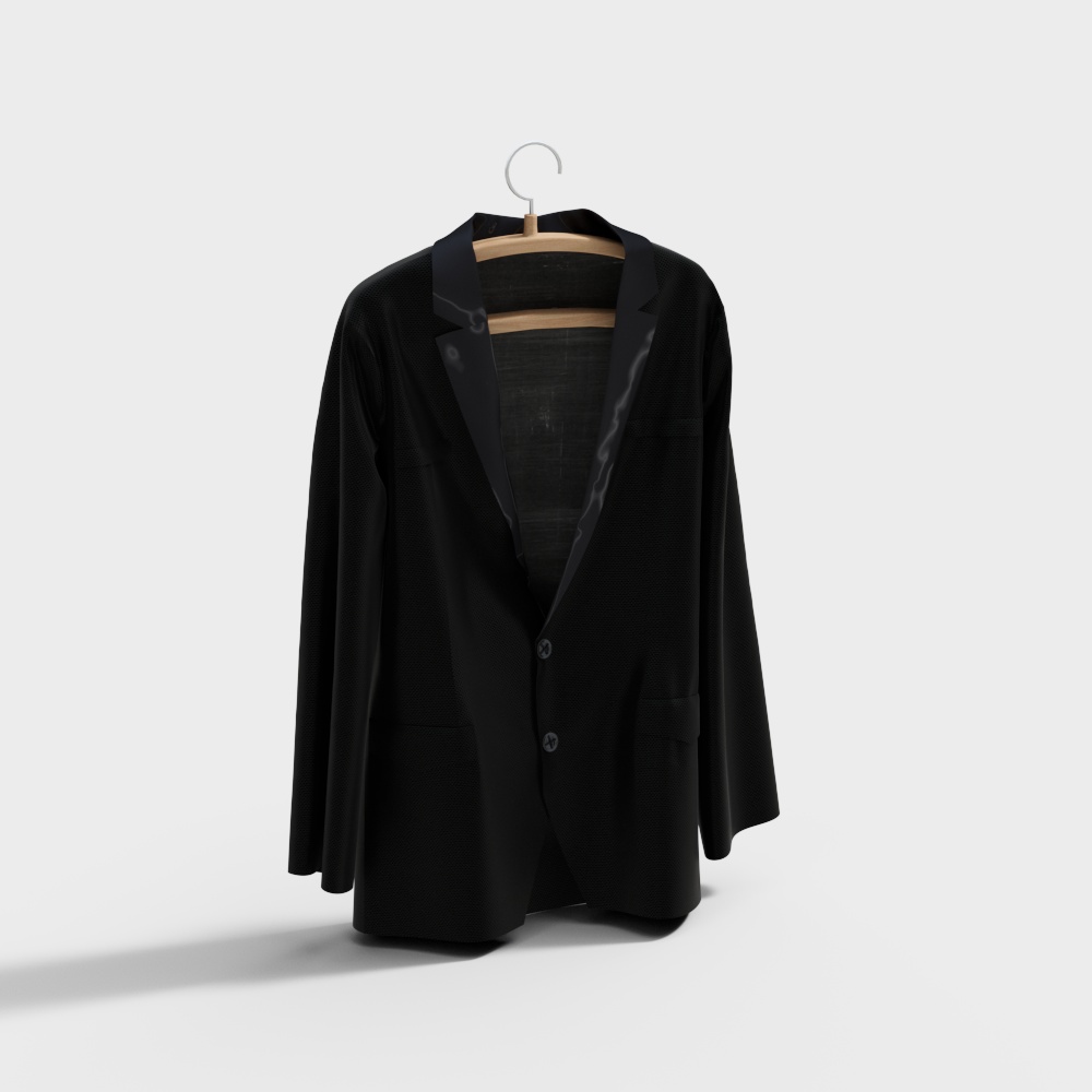 Elegant Low-Poly Suit Jacket 3D model