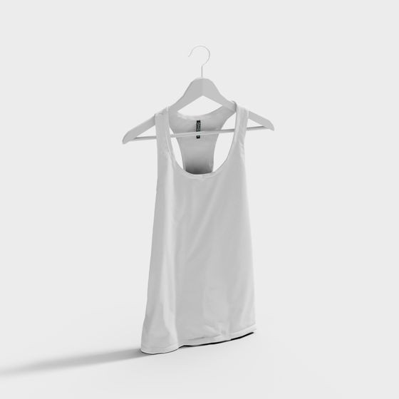 Sleek Sleeveless Dress 3D model