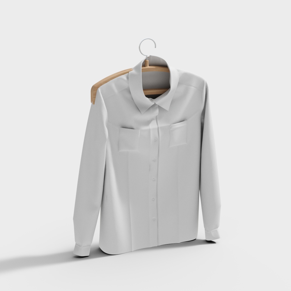 Elegant Gray Shirt 3D Model for Creative Projects
