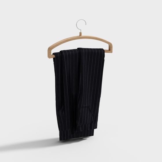 Low Polygon Suit Pant Hanger 3D model for Creative Projects