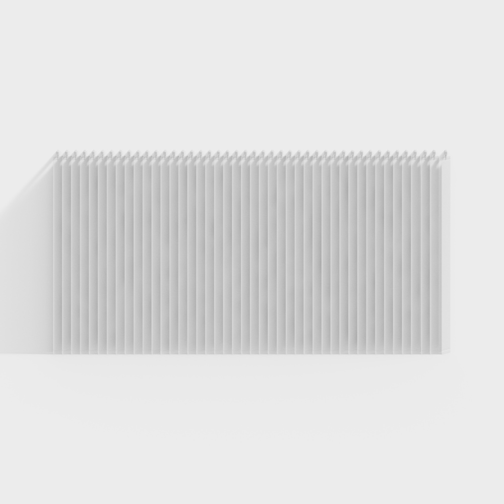 Modern Louvered Window 3D Model – Low-Poly Gray Design