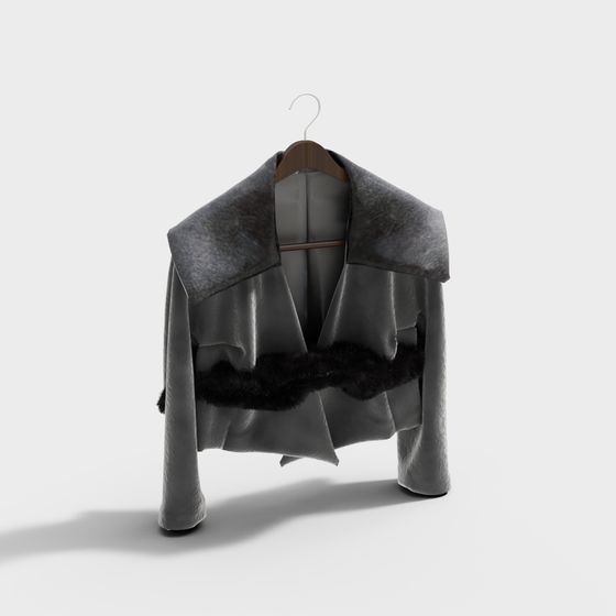 Stylish Fur Jacket 3D model for Modern Fashion