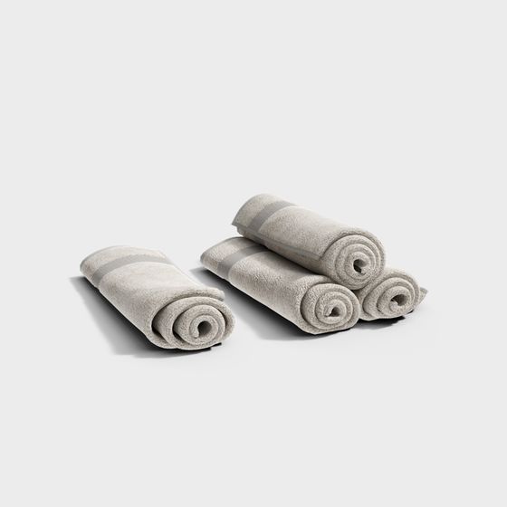 Low Poly Realistic Towel 3D Model Design