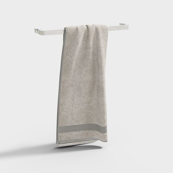 Elegant Towel Rack 3D Model for Contemporary Spaces