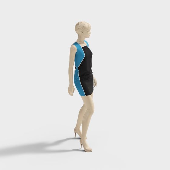 Trendy Low-Polygon Fashion Model 3D model
