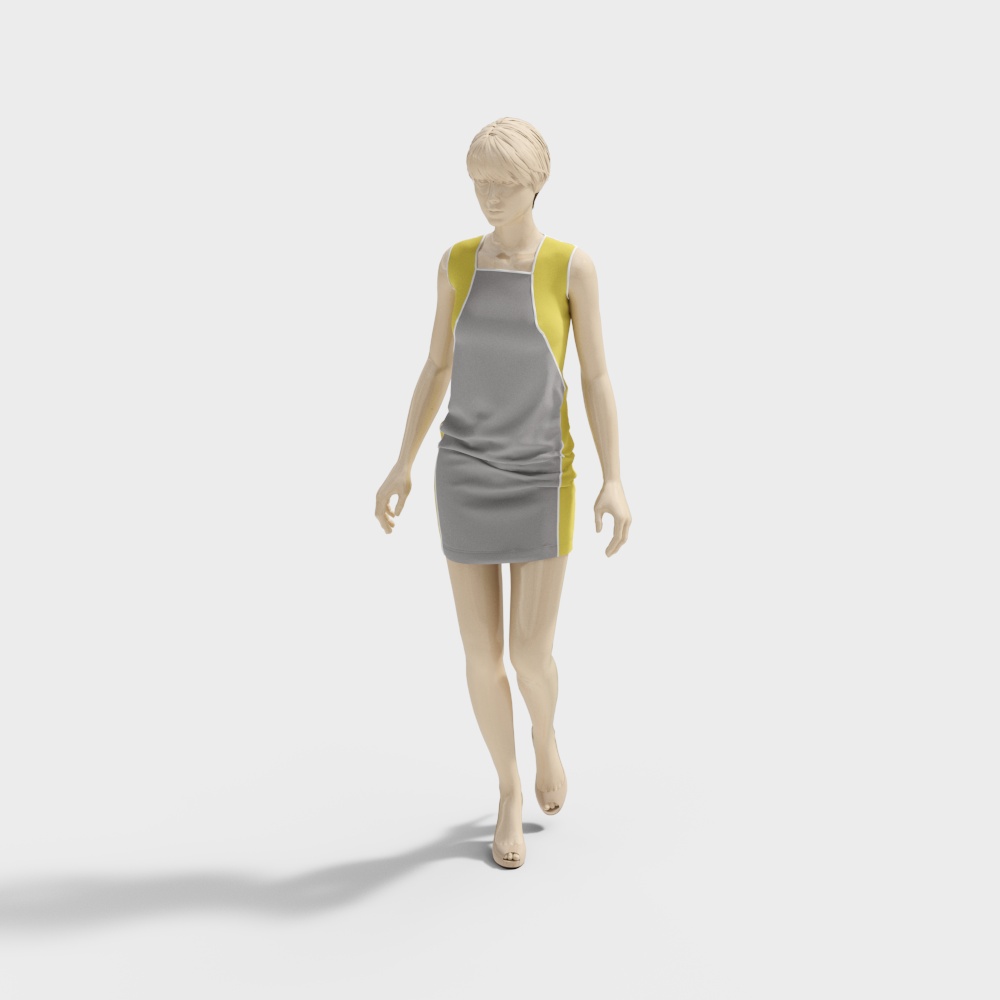 Low-Poly Fashion Model 3D Model