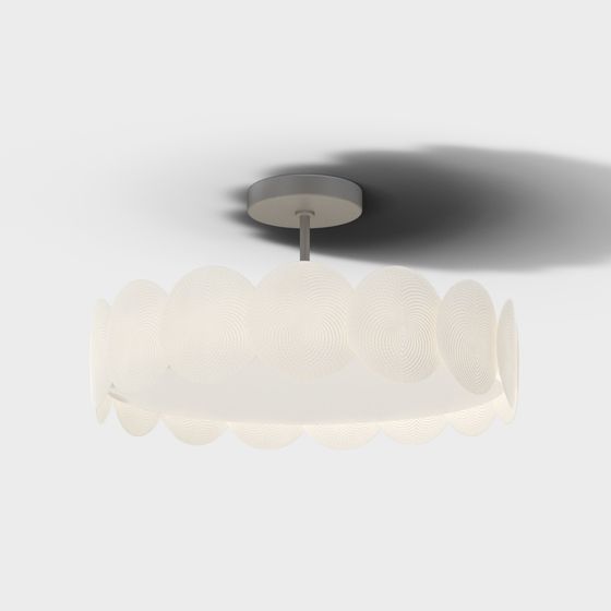 Modern Gray Ceiling Light 3D Model for Minimalist Design