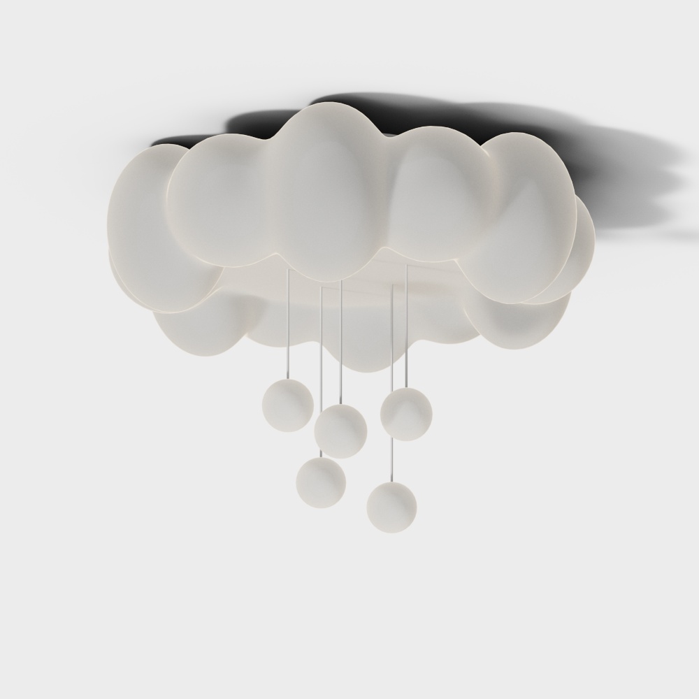 Cloud Raindrop Chandelier 3D model