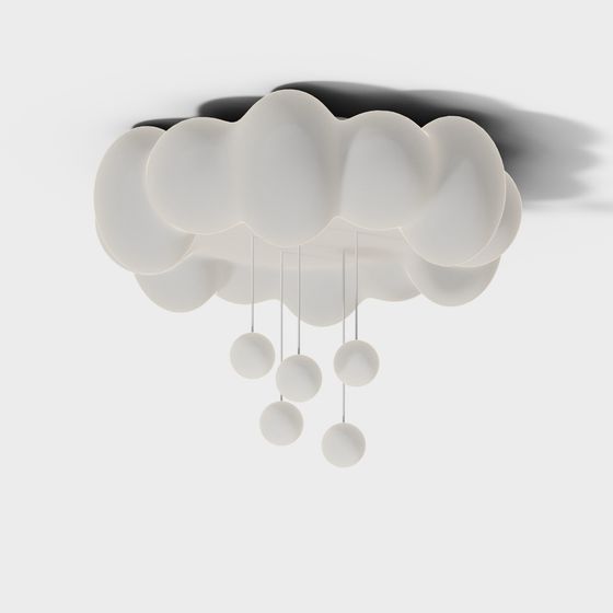 White Ceiling Lights for Children 3D Model