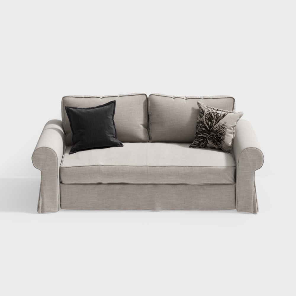 Modern minimalist two-seater sofa
