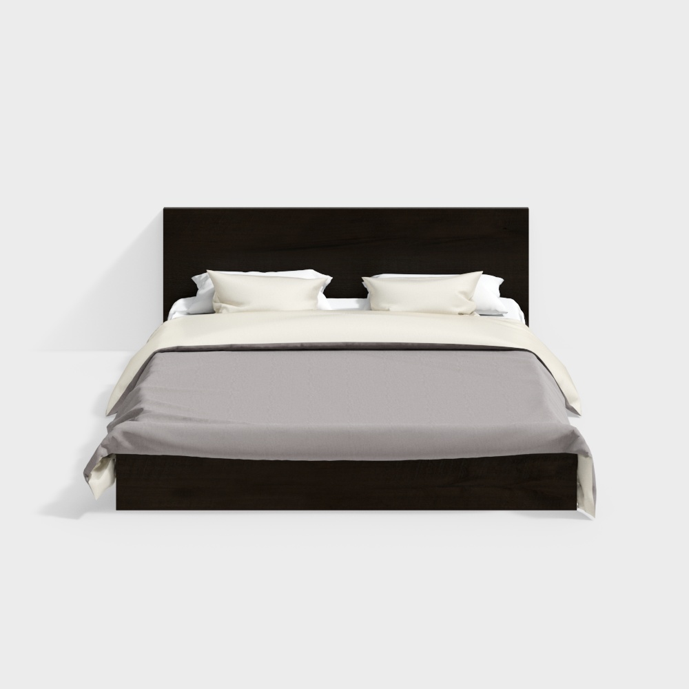 Modern minimalist double bed
