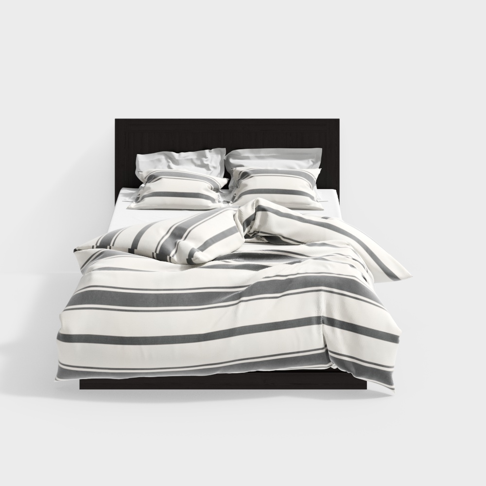 Modern minimalist double bed