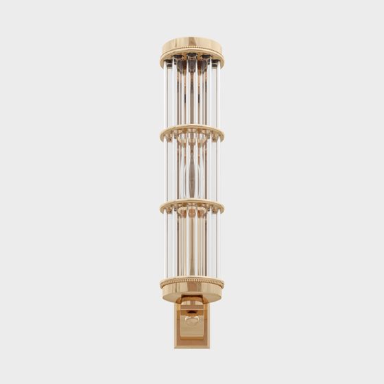Elegant Golden Glass Tube Lamp 3D Model