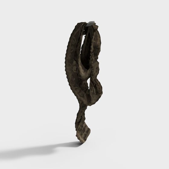 Elegant Vintage Lace Headband 3D model