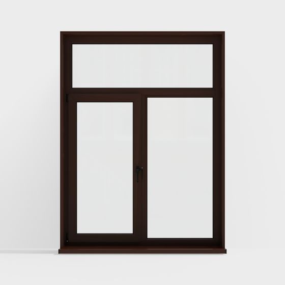 Artistic Low-Poly Window 3D Model