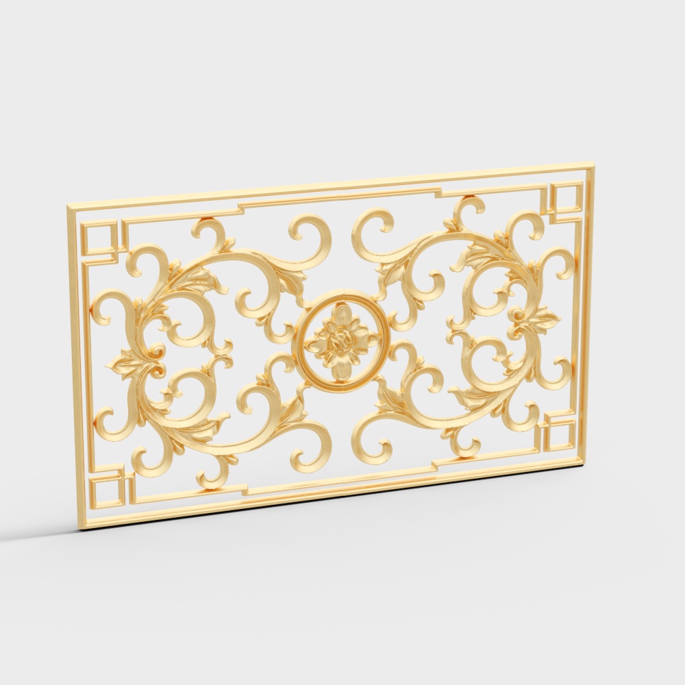 gold carving pattern wall decoration baroque rococo greek column