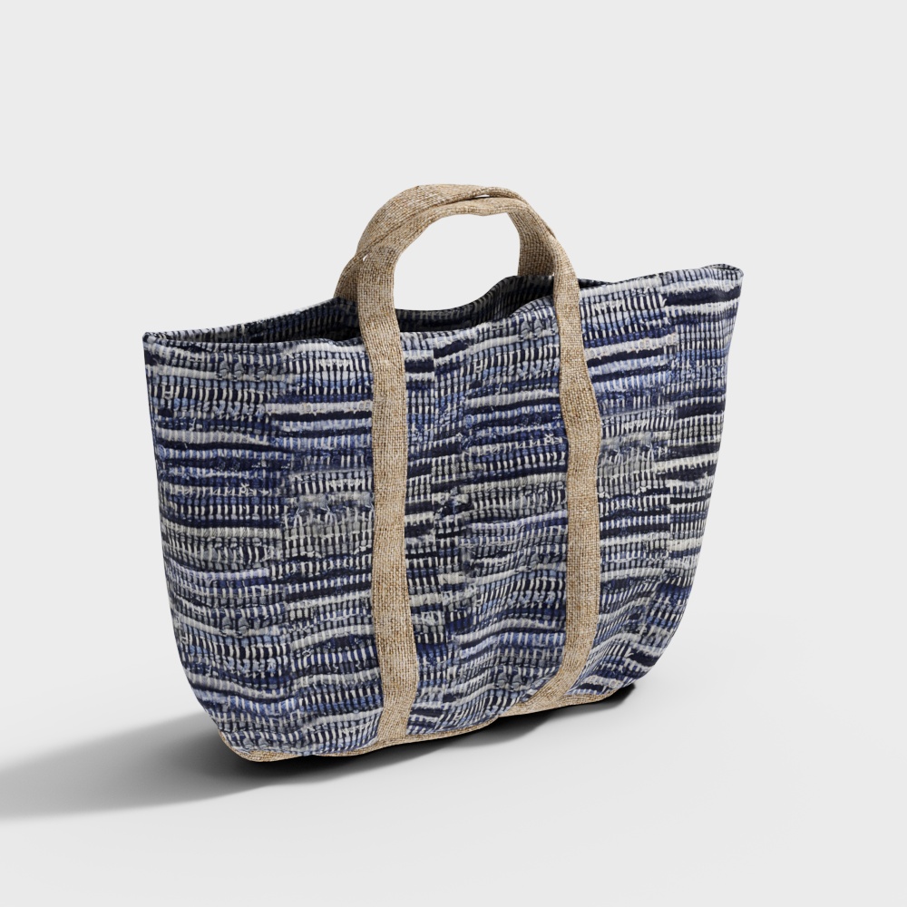 Beachy Woven Tote Bag 3D model