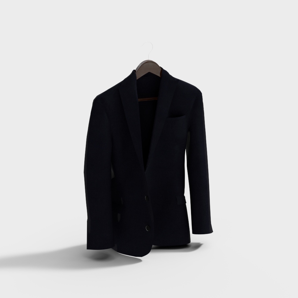 Elegant Black Suit 3D model