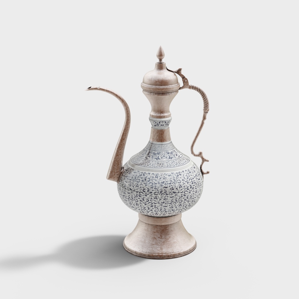 European vintage porcelain kettle