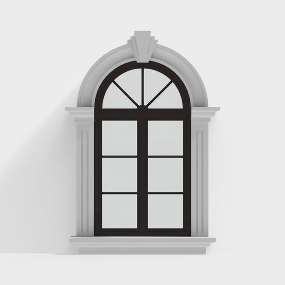 Fenêtres coulissantes voûtées vintage européennes
