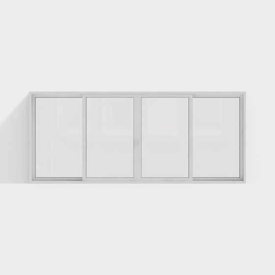 Elegant 4-Panel Sliding Door 3D model