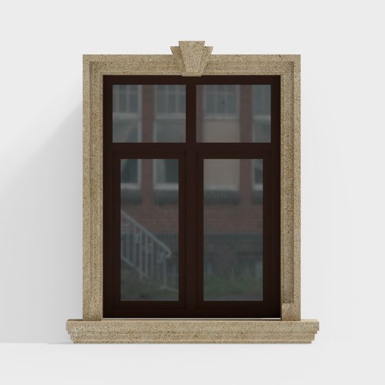 Elegant Vintage Window 3D Model for Creative Projects