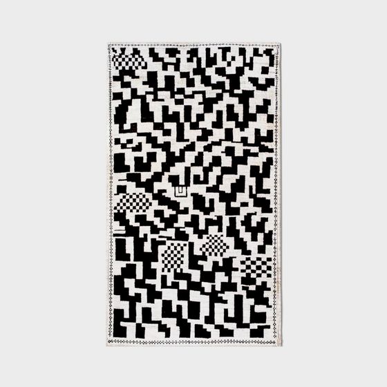 Black and White Maze Carpet 3D model