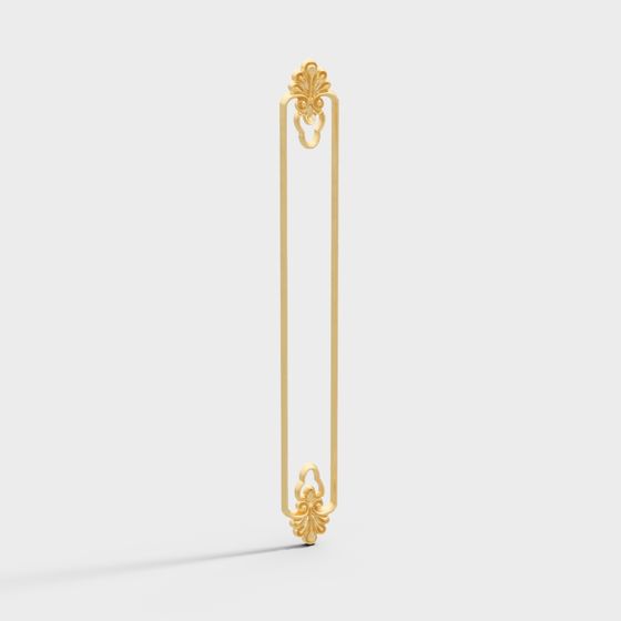 Elegant Golden Handle 3D model