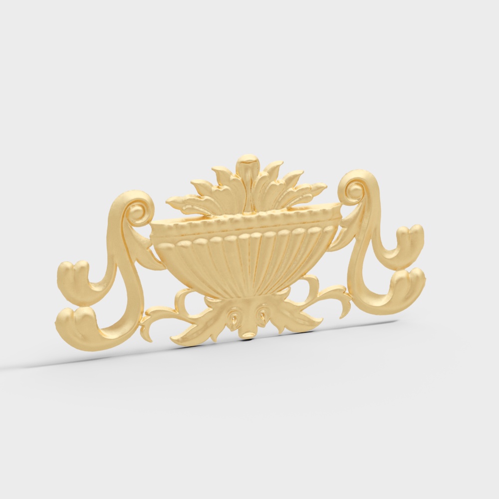 gold carving pattern wall decoration baroque rococo greek column