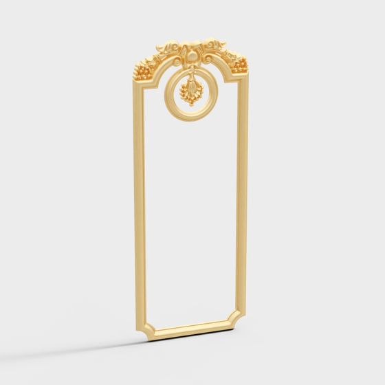 Elegant Golden Frame 3D model