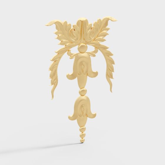 Enchanting Golden Fantasy 3D Model