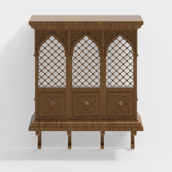 Gothic Lattice Cabinet 3D model
