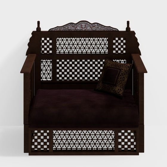 Moroccan Style Lounge Chair 3D model