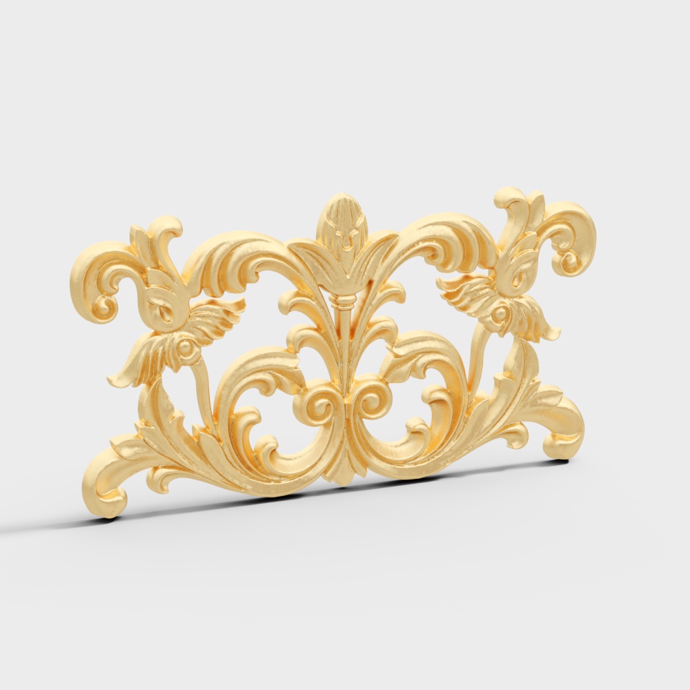 gold carving pattern wall decoration baroque rococo greek column