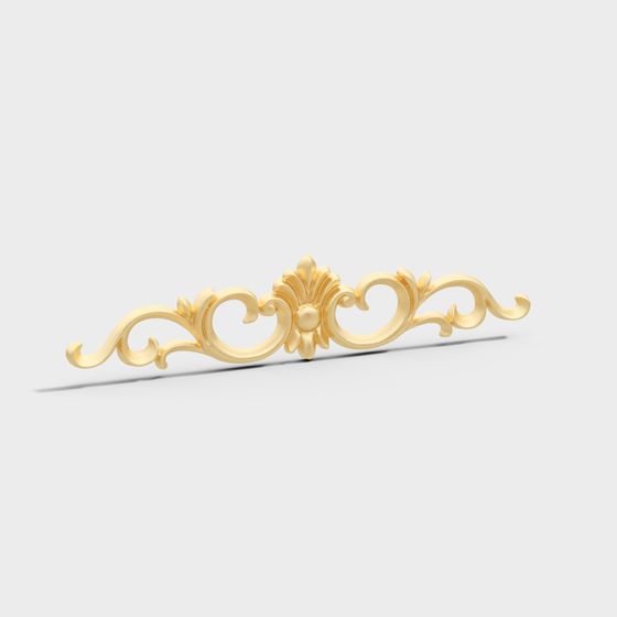 Vintage Floral Wall Decoration 3D model for Creative Spaces