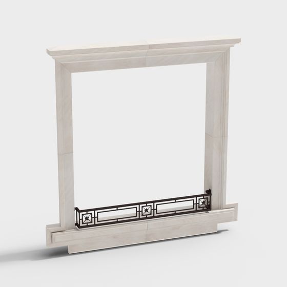 Art Deco Mantel 3D model