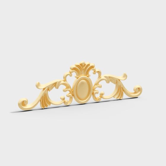 Elegant Baroque Wall Art 3D model for Creative Projects