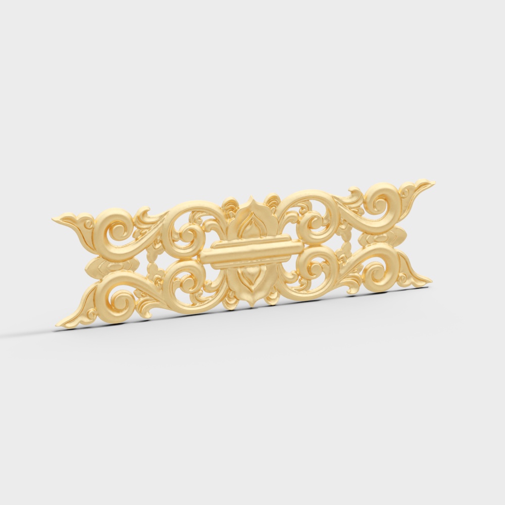 gold carving pattern wall decoration baroque rococo greek column