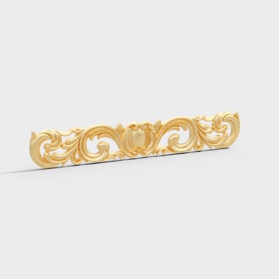 Elegant Decorative Beam 3D model with Vintage Charm