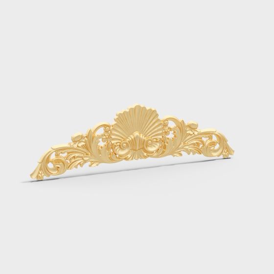 Sophisticated Golden Decorative 3D Model for Modern Use