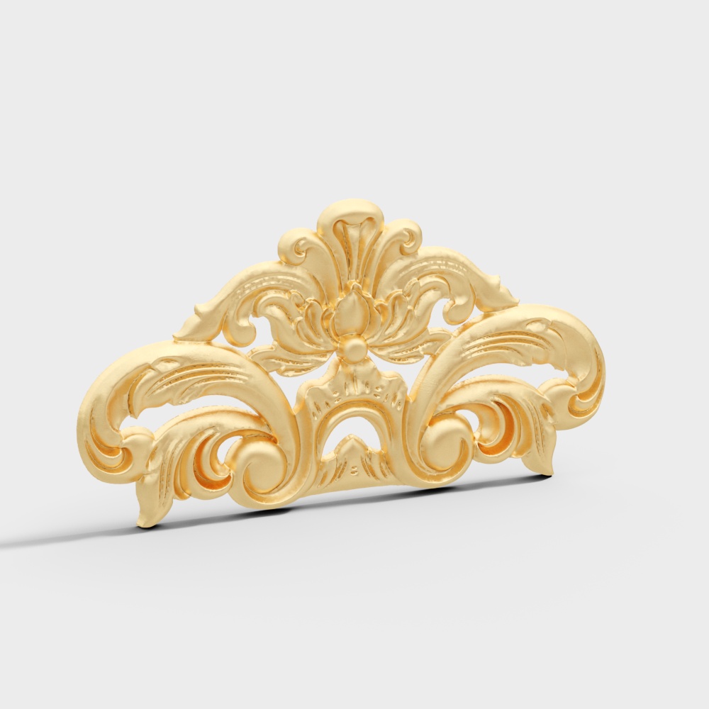 gold carving pattern wall decoration baroque rococo greek column