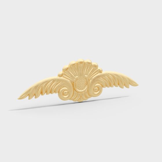 Golden Wings Badge 3D model