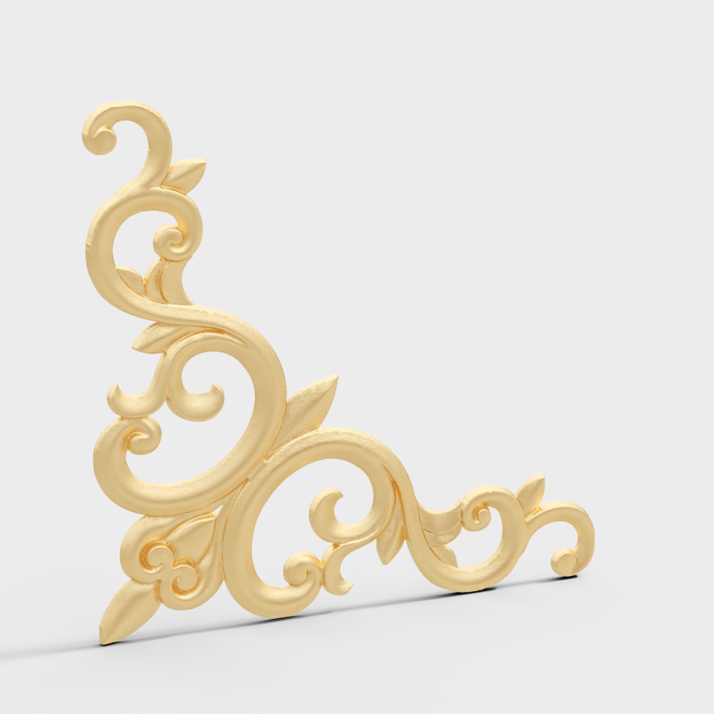 gold carving pattern wall decoration baroque rococo greek column