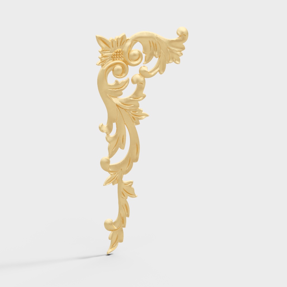 gold carving pattern wall decoration baroque rococo greek column